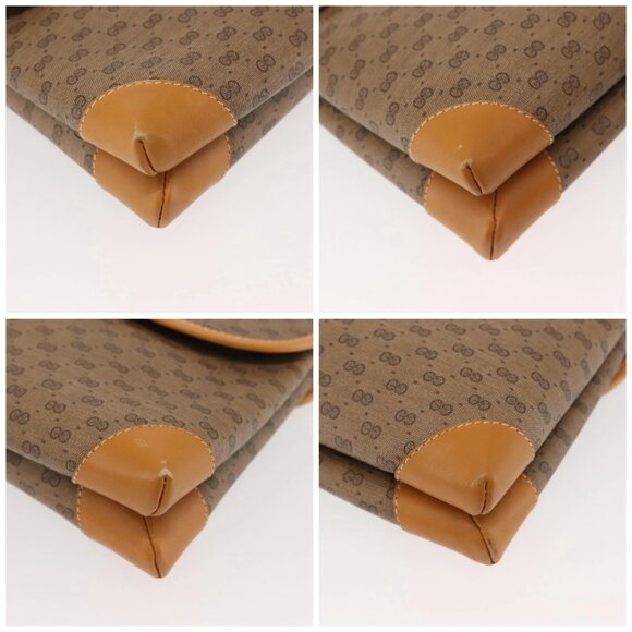 GUCCI Micro GG Supreme Shoulder Bag PVC Beige Gold 007 92 5548 Auth ep10883 - Picture 14 of 16